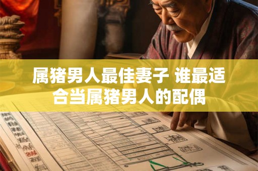属猪男人最佳妻子 谁最适合当属猪男人的配偶