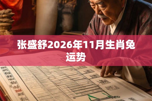 张盛舒2026年11月生肖兔运势