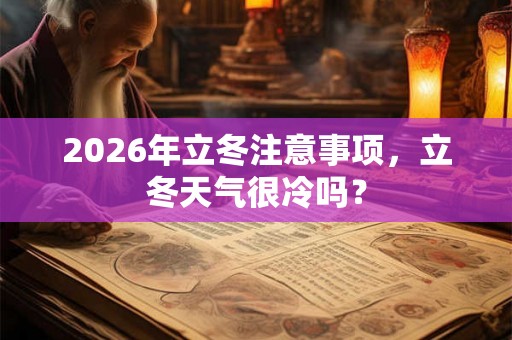 2026年立冬注意事项，立冬天气很冷吗？