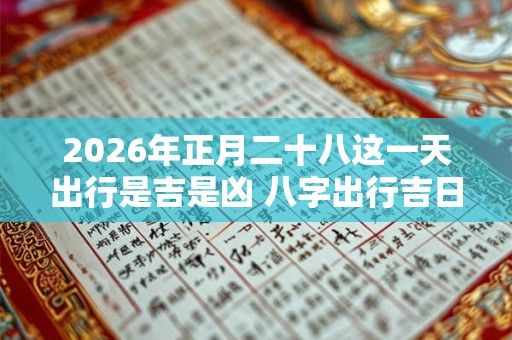 2026年正月二十八这一天出行是吉是凶 八字出行吉日