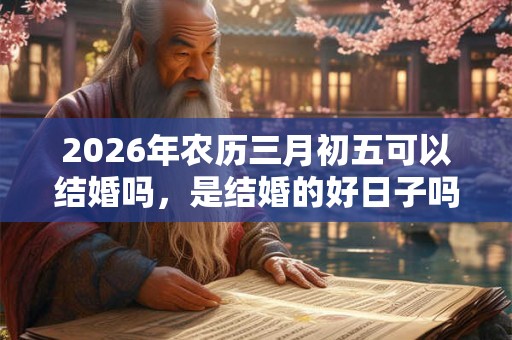 2026年农历三月初五可以结婚吗，是结婚的好日子吗？