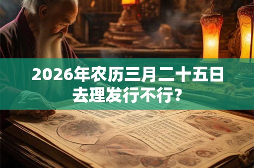 2026年农历三月二十五日去理发行不行？