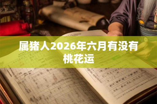 属猪人2026年六月有没有桃花运