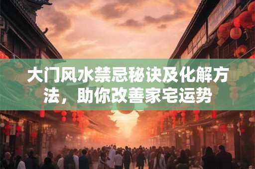 大门风水禁忌秘诀及化解方法，助你改善家宅运势