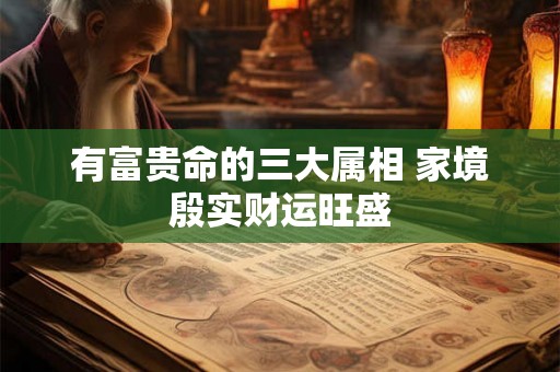 有富贵命的三大属相 家境殷实财运旺盛