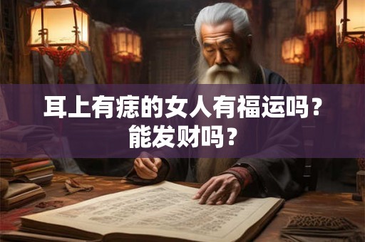 耳上有痣的女人有福运吗？能发财吗？
