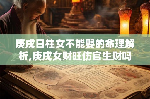 庚戌日柱女不能娶的命理解析,庚戌女财旺伤官生财吗