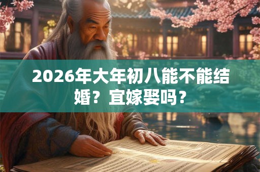 2026年大年初八能不能结婚？宜嫁娶吗？