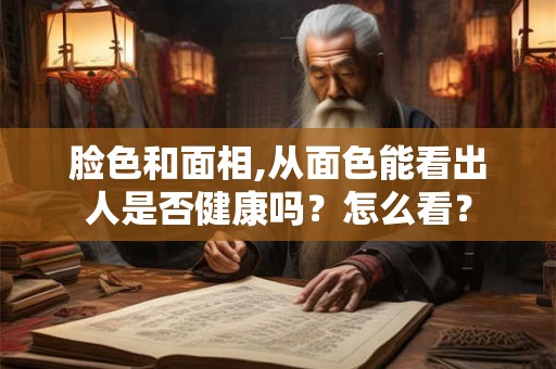 脸色和面相,从面色能看出人是否健康吗？怎么看？