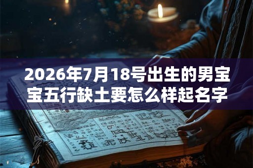 2026年7月18号出生的男宝宝五行缺土要怎么样起名字
