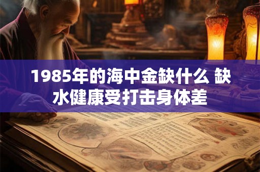 1985年的海中金缺什么 缺水健康受打击身体差 1985年的海中金缺什么 缺水健康受打击身体差