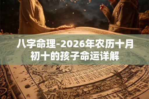 八字命理-2026年农历十月初十的孩子命运详解