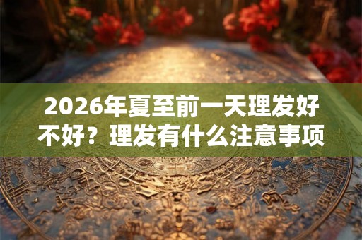 2026年夏至前一天理发好不好？理发有什么注意事项？