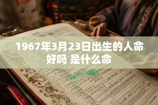 1967年3月23日出生的人命好吗 是什么命