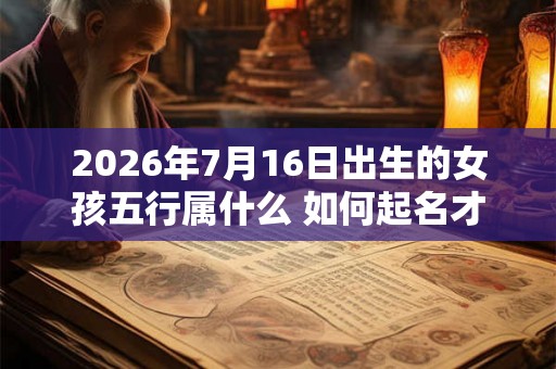 2026年7月16日出生的女孩五行属什么 如何起名才好