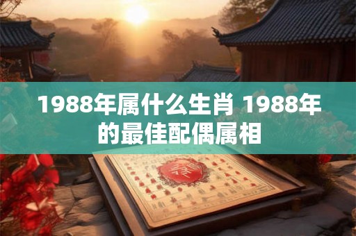 1988年属什么生肖 1988年的最佳配偶属相