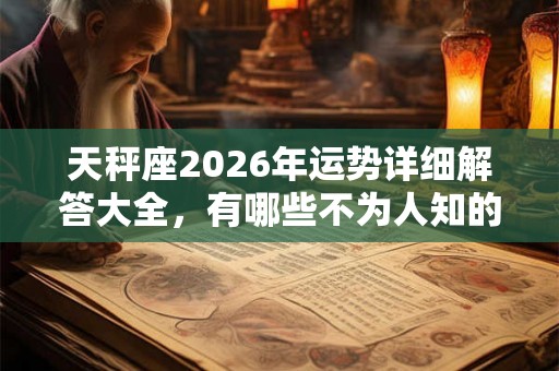 天秤座2026年运势详细解答大全，有哪些不为人知的一面？