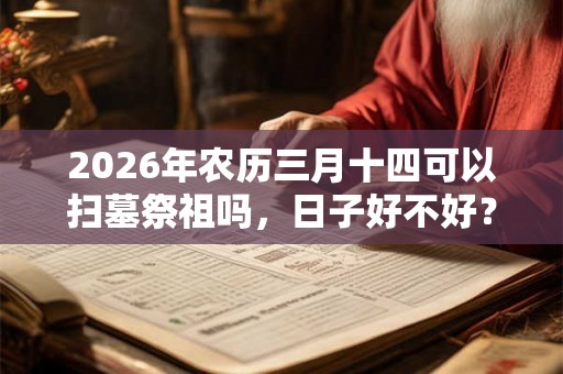 2026年农历三月十四可以扫墓祭祖吗，日子好不好？