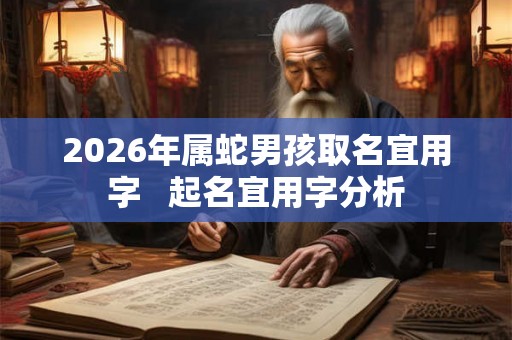 2026年属蛇男孩取名宜用字   起名宜用字分析