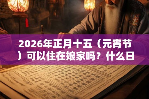 2026年正月十五(元宵节)可以住在娘家吗?什么日子不能回娘家? 2026年正月十五(元宵节)可以住在娘家吗?什么日子不能回娘家?