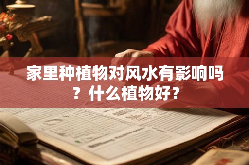 家里种植物对风水有影响吗？什么植物好？