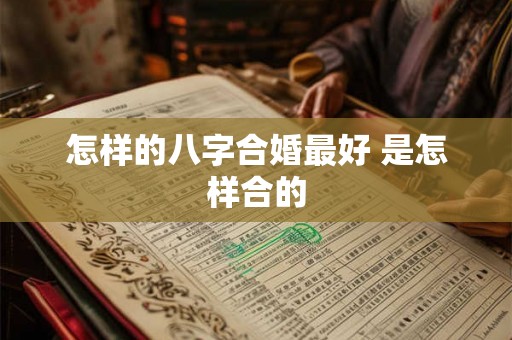 怎样的八字合婚最好 是怎样合的