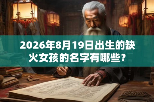 2026年8月19日出生的缺火女孩的名字有哪些？