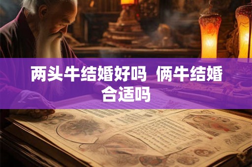 两头牛结婚好吗 俩牛结婚合适吗 两头牛结婚好吗 俩牛结婚合适吗