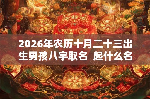 2026年农历十月二十三出生男孩八字取名  起什么名字好