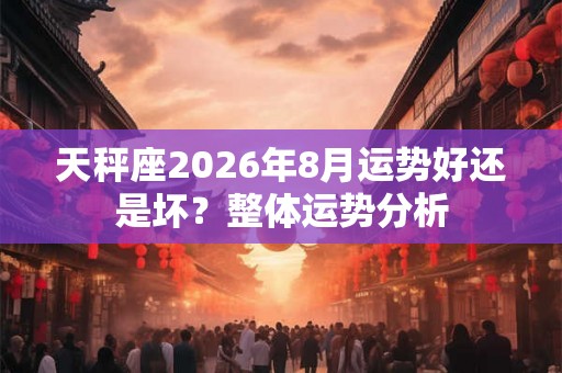 天秤座2026年8月运势好还是坏?整体运势分析 天秤座2026年8月运势好还是坏?整体运势分析