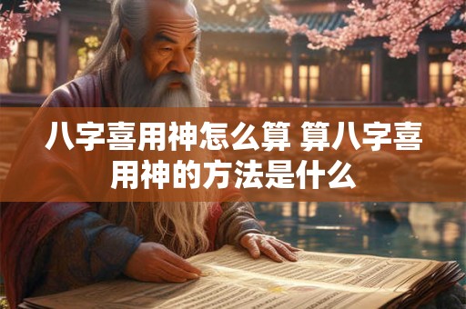 八字喜用神怎么算 算八字喜用神的方法是什么
