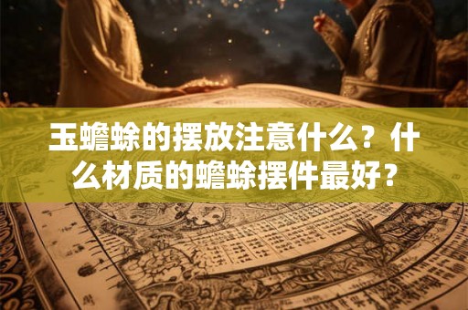 玉蟾蜍的摆放注意什么？什么材质的蟾蜍摆件最好？