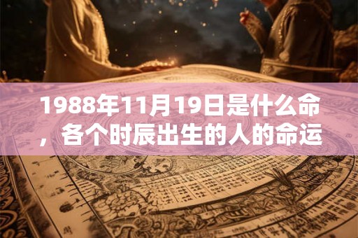 1988年11月19日是什么命，各个时辰出生的人的命运