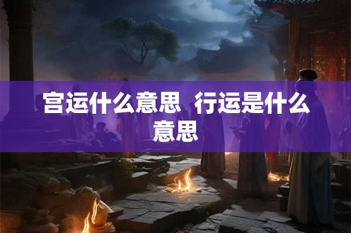 宫运什么意思  行运是什么意思