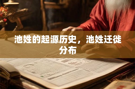 池姓的起源历史，池姓迁徙分布
