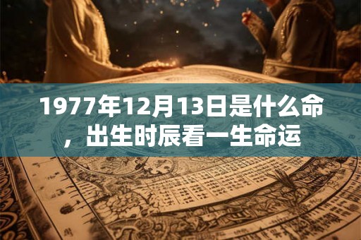 1977年12月13日是什么命，出生时辰看一生命运