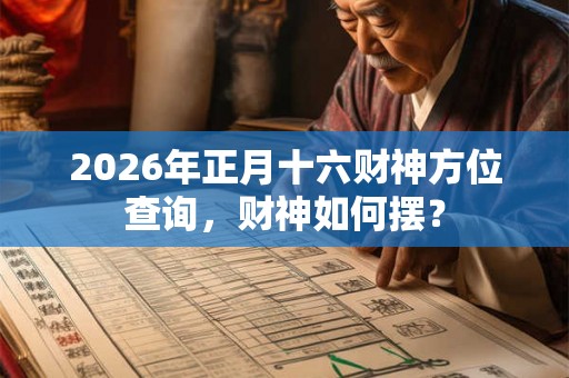 2026年正月十六财神方位查询,财神如何摆? 2026年正月十六财神方位查询,财神如何摆?