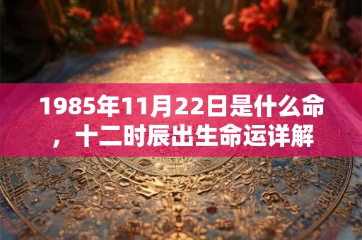 1985年11月22日是什么命,十二时辰出生命运详解 1985年11月22日是什么命,十二时辰出生命运详解