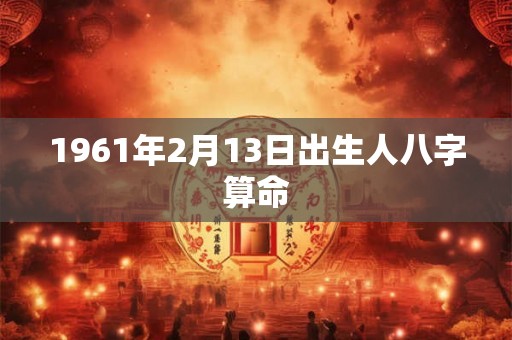 1961年2月13日出生人八字算命