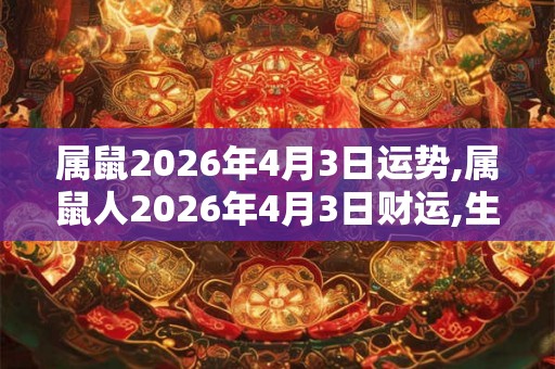 属鼠2026年4月3日运势,属鼠人2026年4月3日财运,生肖鼠2026年4月3日运势