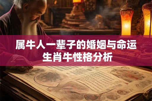 属牛人一辈子的婚姻与命运 生肖牛性格分析 属牛人一辈子的婚姻与命运 生肖牛性格分析