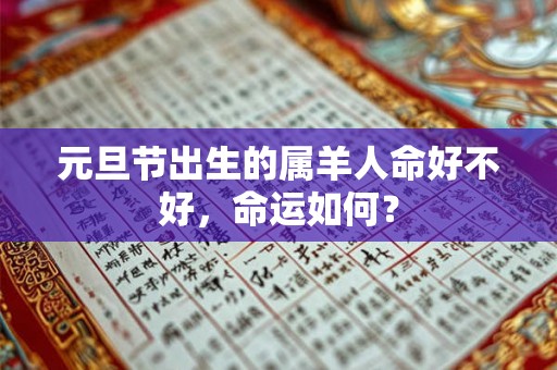 元旦节出生的属羊人命好不好，命运如何？