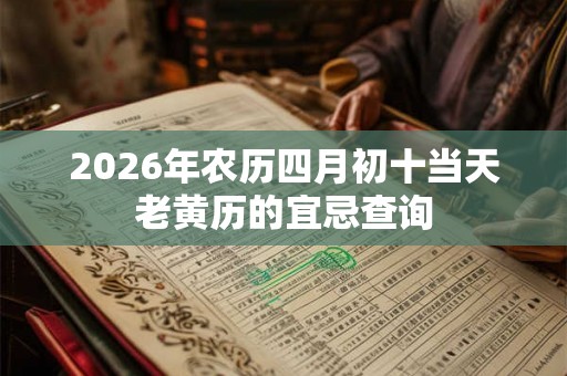2026年农历四月初十当天老黄历的宜忌查询
