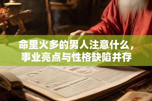 命里火多的男人注意什么，事业亮点与性格缺陷并存