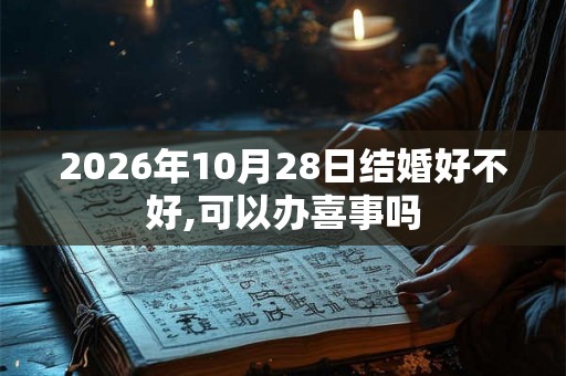 2026年10月28日结婚好不好,可以办喜事吗