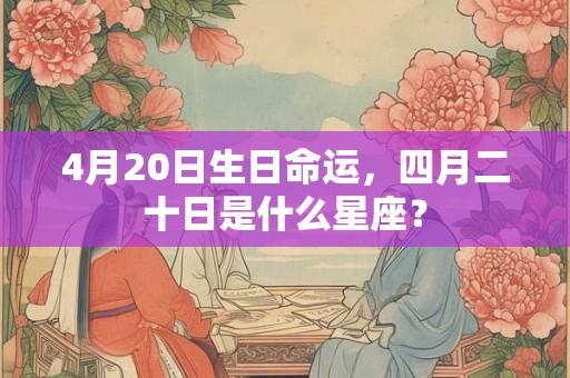 4月20日生日命运，四月二十日是什么星座？