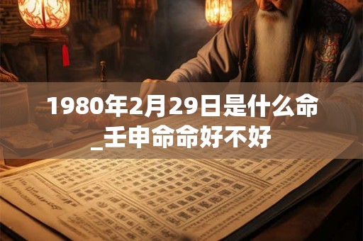 1980年2月29日是什么命_壬申命命好不好