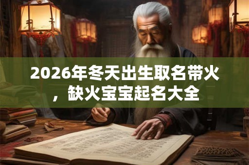 2026年冬天出生取名带火，缺火宝宝起名大全