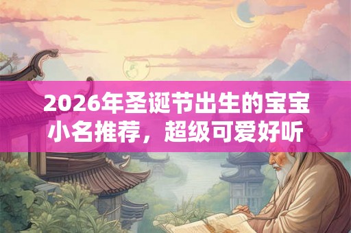 2026年圣诞节出生的宝宝小名推荐，超级可爱好听