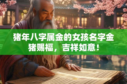 猪年八字属金的女孩名字金猪赐福，吉祥如意！